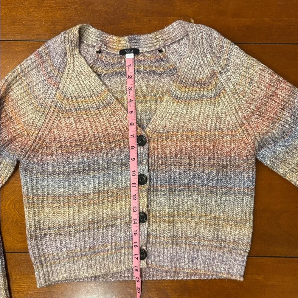 RAILS‎ Josie Space Dye Cotton Blend Cardigan Sweater Boxy Amythest Women’s